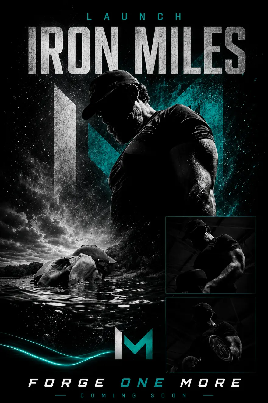 Iron Miles launch poster — forge one more, coming soon